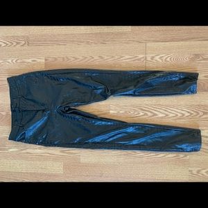 Missguided skinny leg crocodile faux leather pants